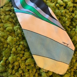 Vintage Emilio Pucci Italy Tie Psychic ICONIC Geometric